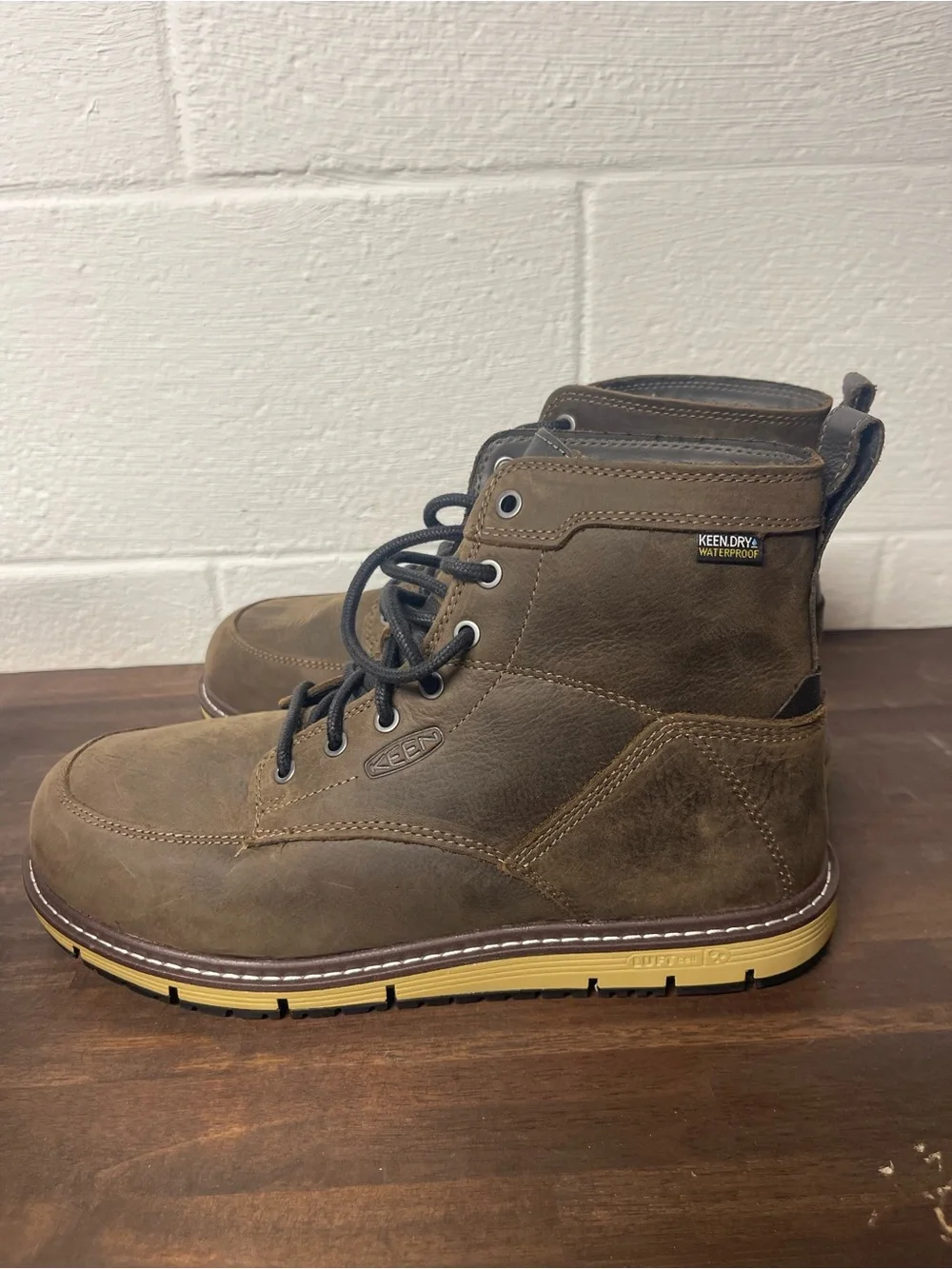 KEEN Utility San Jose 6” Waterproof Work Boots Men 10.5D Brown Soft Toe Leather